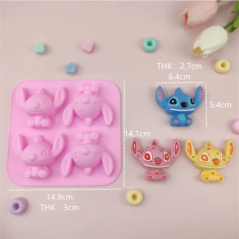 4 Cartoon Gips Mallen Kuromi Crystal Drop Lijm DIY Handgemaakte Siliconen Bakken Cake Pudding Chocolade Mallen Hittebestendig