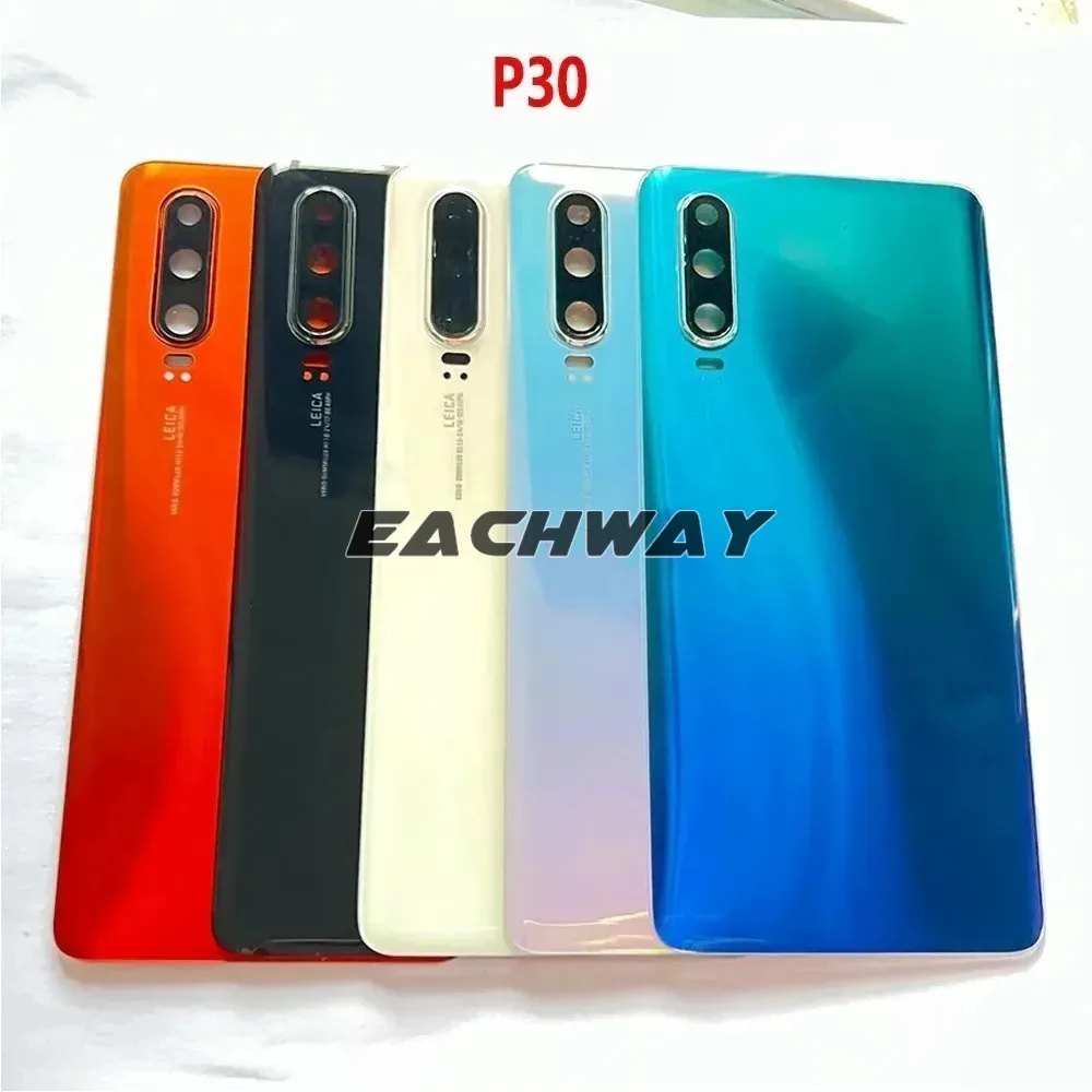 Стекло для Huawei P30 Pro, крышка аккумулятора, задняя крышка корпуса, задняя крышка, Замена для Huawei P30, крышка аккумулятора с объективом камеры