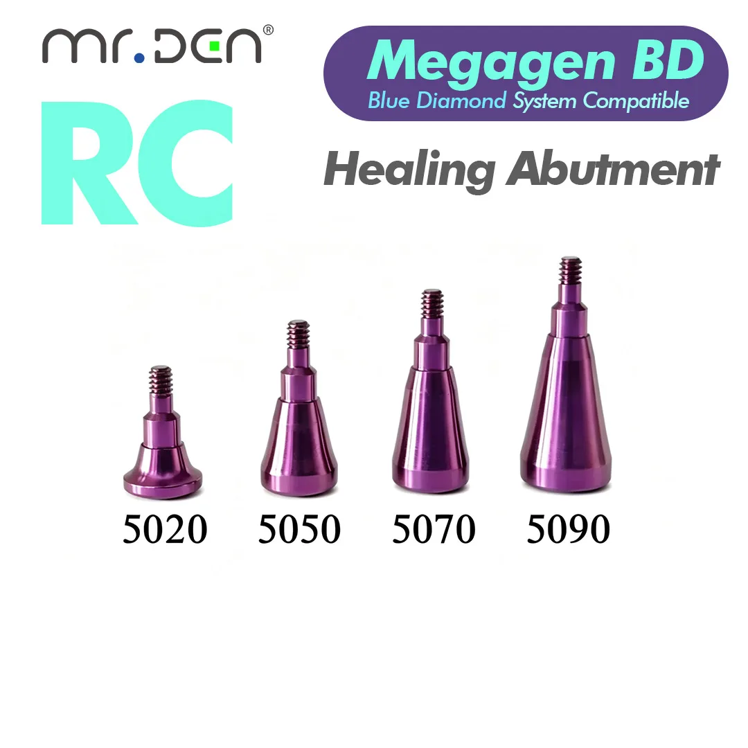 Dental Implant Healing Abutment Fit Megagen Blue Diamond BD RC Regular Connection Healing Cap Titanium Implant Accessories