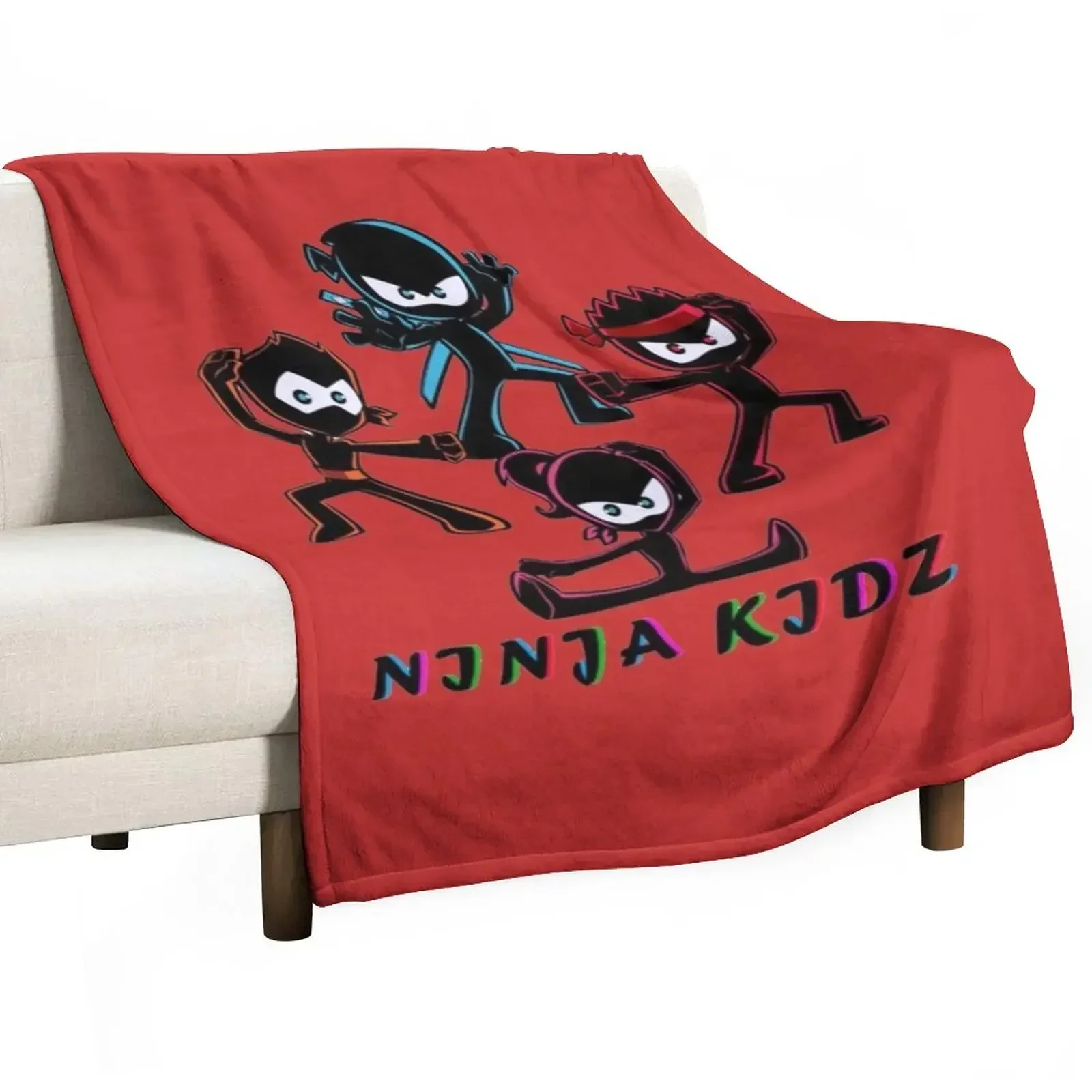 

Ninja Kidz Throw Blanket anime Blankets For Baby Flannels Luxury Designer Blankets