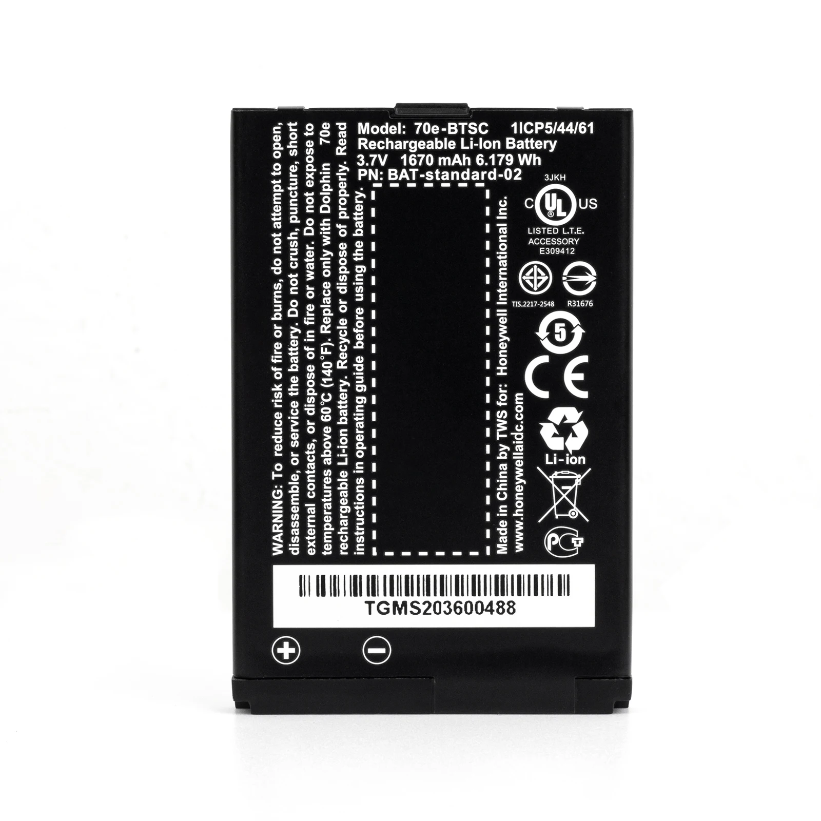 

1670mah battery for Honeywell Dolphin 60e 70e 75E 70e-BTSC BAT-STANDARD-01 BAT-STANDD02 SL22 SL42 SL62