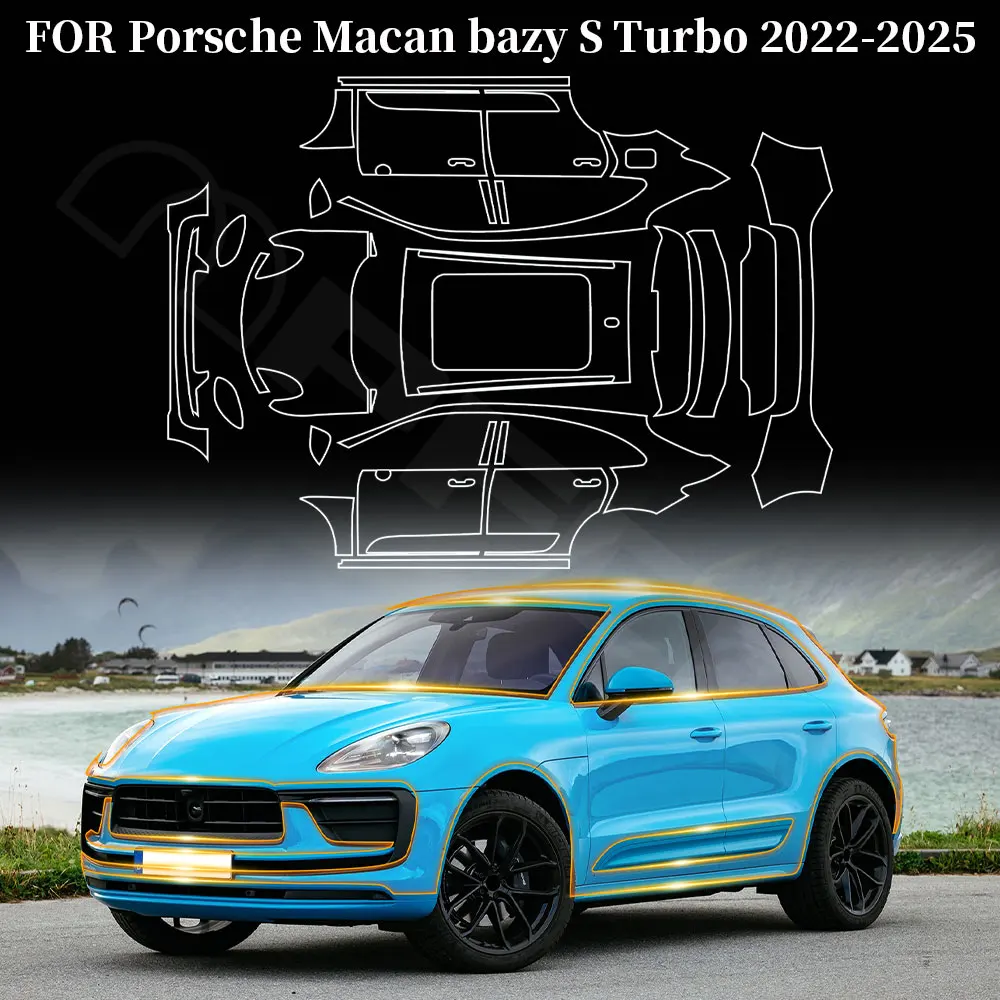

PPF TPU Headlight Film for Porsche Macan Base S Turbo 2022 2023 2024 Paint Protection Precut Car Clear Bra Transparent PPF TPU