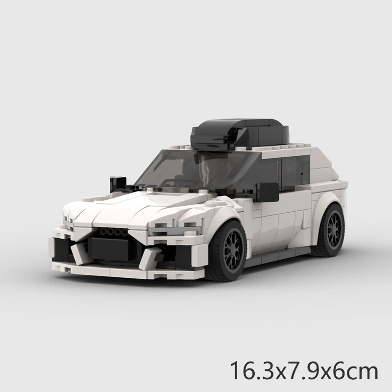 MOC Kreatives Design Mini RS6 Supersportwagen Baustein-Modell DIY Lehrreiches Montage-Spielzeug für Kinder Geburtstagsgeschenk Dekoration – Detail 17