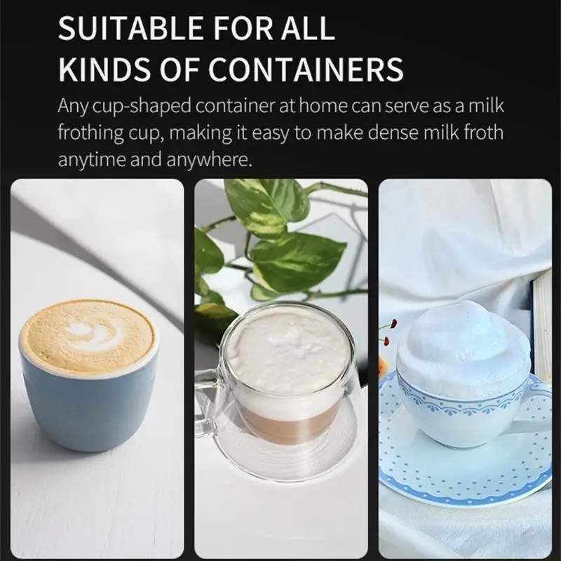 

D0AB Milk Frother Handheld Foam Maker Whisk Drink Mixer Mini Foamer for Lattes Coffee