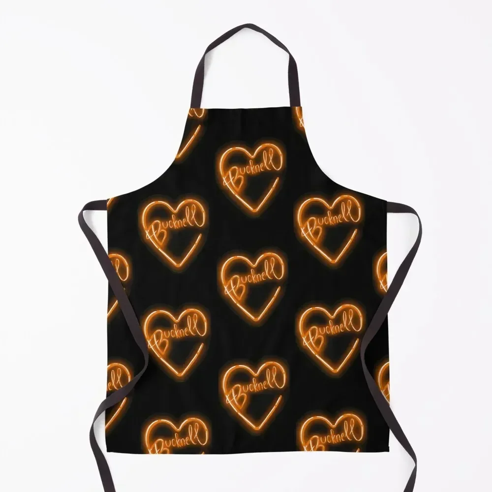 

bucknell neon heart Apron custom women's kitchen Kitchen Items Apron