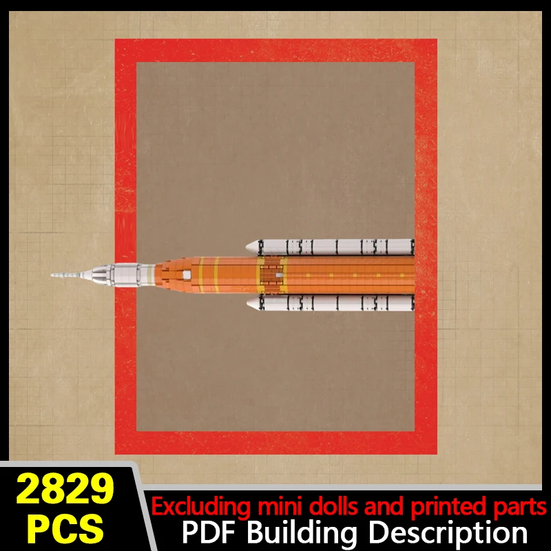 Space Launch System Model MOC Building Bricks War Equipment Modular Technology Gifts Holiday Assemble Children Toys Suit