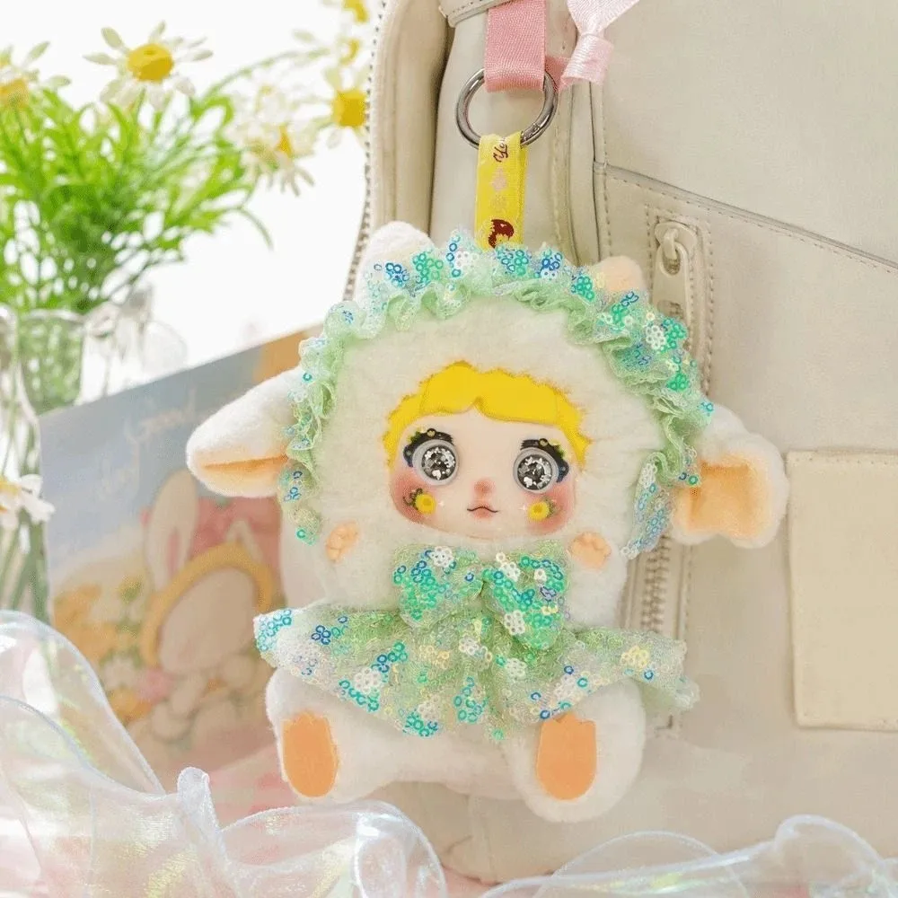Shiny Sequined Plush Lamb Pendant Hanging Ornaments Decoration Sheep Plush Keychain Stuffed Doll Sheep New Year Bag Charms