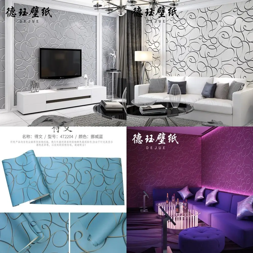 

Обои в скандинавском стиле, серые, синие, фиолетовые, с волнистым узором, минималистичные обои для гостиной, спальни, ТВ-фона, настенные обои, не самостоятельные