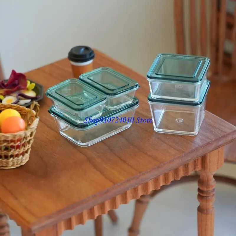 

77HD 1/6 Scale Miniature Storage Box Set Realistic Dollhouses Decors Safe Design