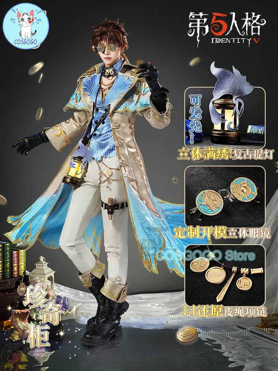 COSGOGO Identity V Naib Subedar Mercenary Cosplay Costume Game Suit Gorgeous Handsome Uniform Halloween Party Outfit Men