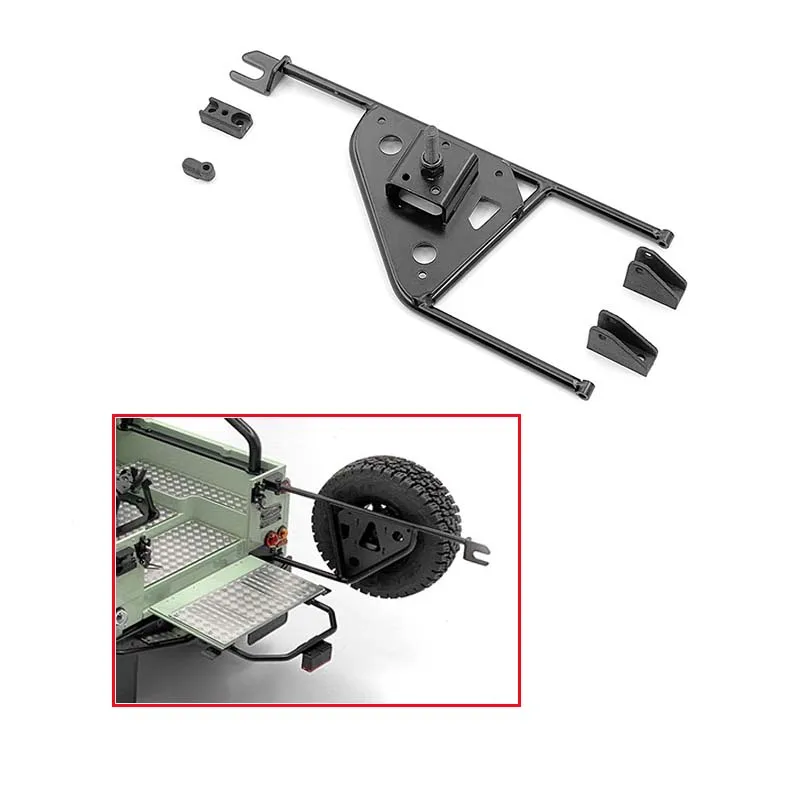 CChand RC Parts Metal Rear Spare Wheel Rack Holder for 1/10 RC4WD 2015Ver D90 RC Pickup Car DIY Model Accessories TH20998