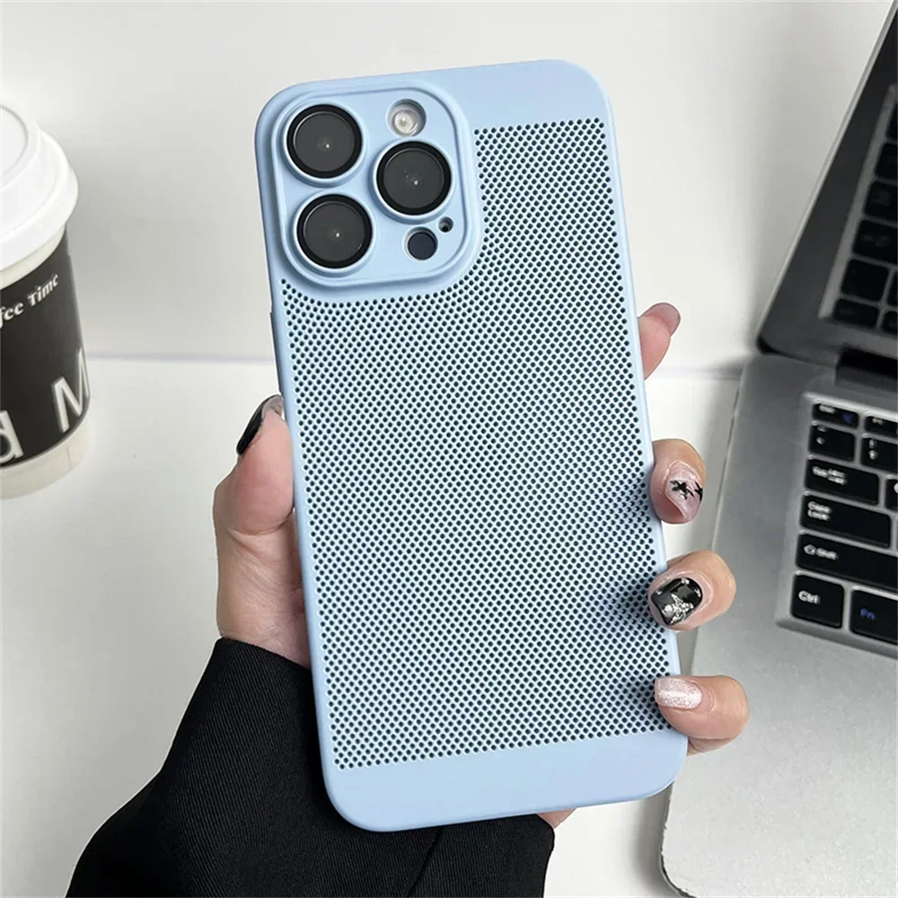 Original Kühlung Matte Wärmeableitung Fall Für iPhone 17 16 15 14 13 12 11 Pro Max X XS Max XR 7 8 Plus 17 Luft Metallic Abdeckung – Detail 17