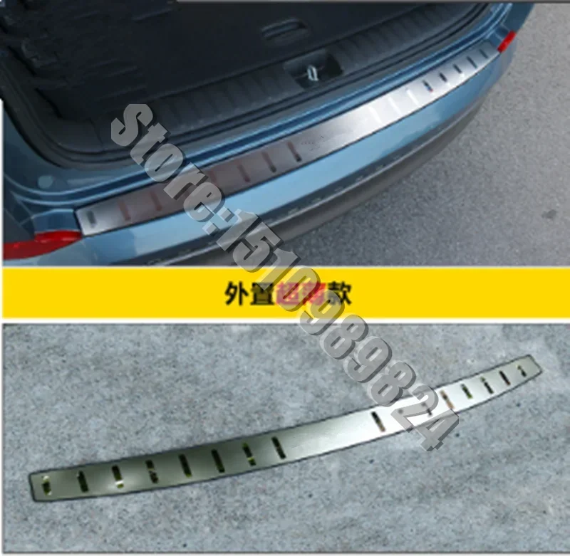 rear styling For Hyundai Tucson 2015 2016 2017~2020 Stainless Steel Rear Door Bumper Protector sill plate Car Accessories