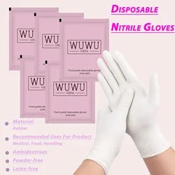 WUWUVISTA 30 pares de guantes desechables de nitrilo empaquetados individualmente nuevos guantes de látex TPE de calidad alimentaria guantes antideslizantes accesorios de cera