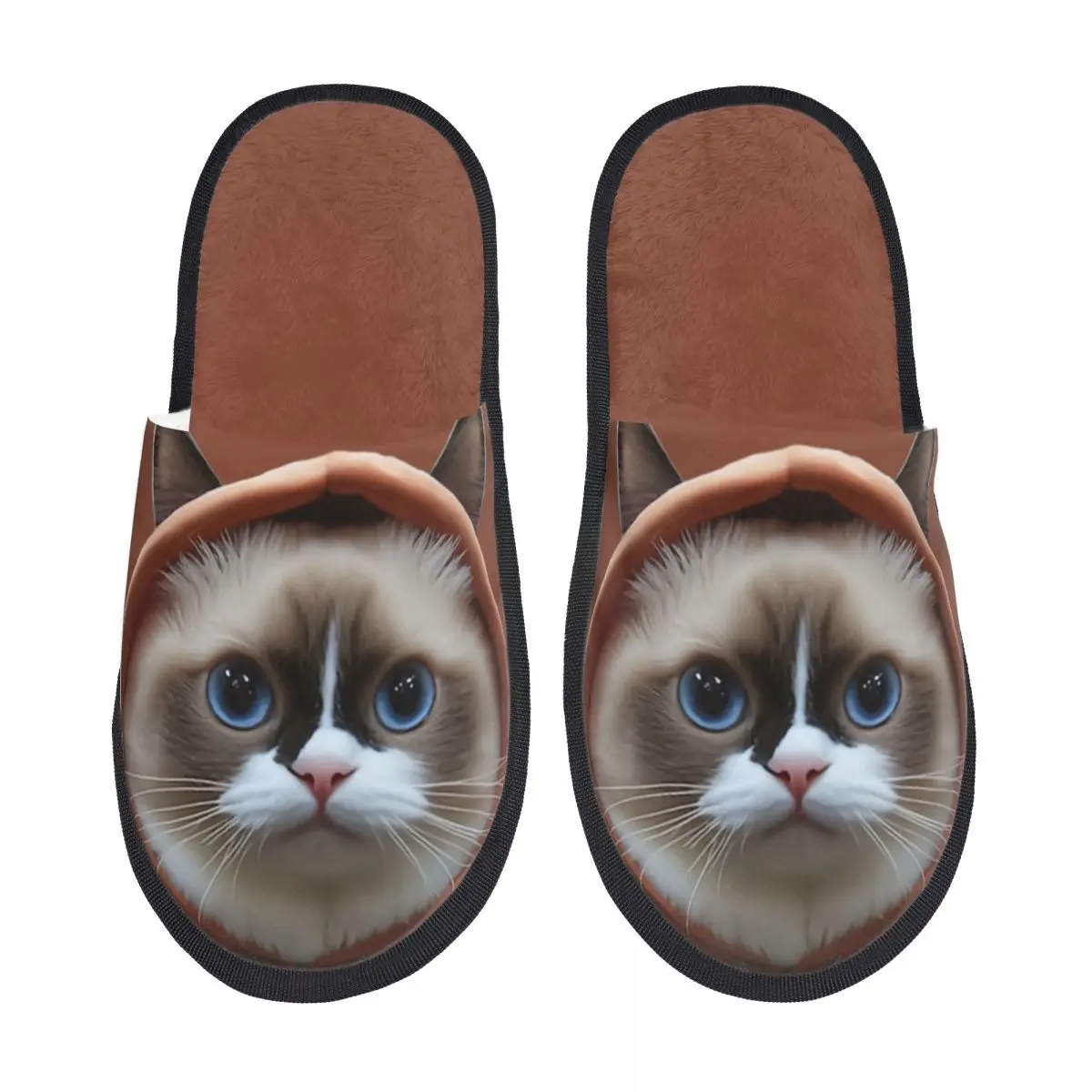 Custom Cute Cat Guest Slippers for Hotel Women House Slipper