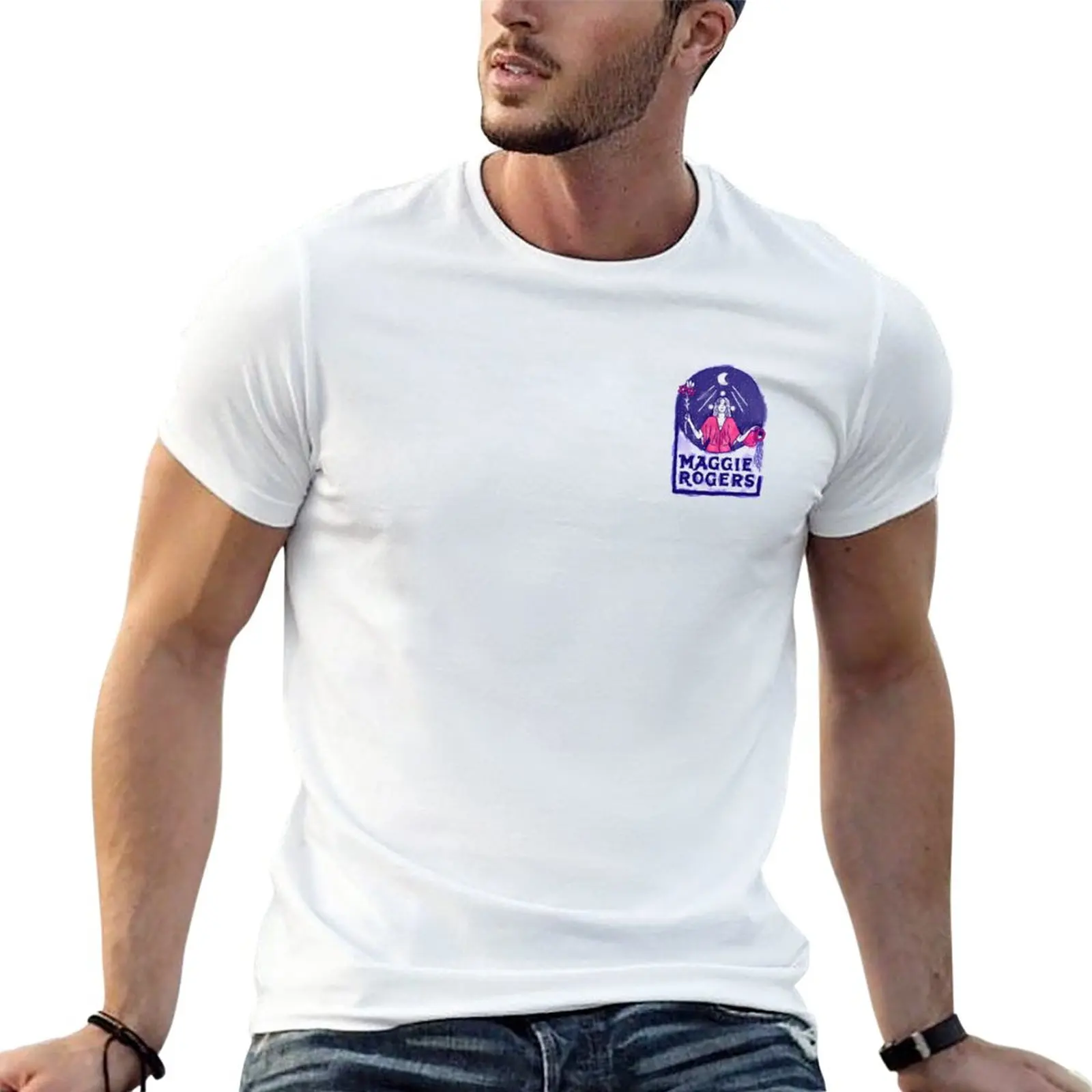 

Maggie Rogers watercolor T-Shirt T-shirt short cute clothes sweat shirts men clothing