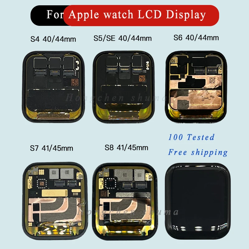 For Apple Watch Series 3 SE 4 5 6 7 LCD Display Touch Screen Digitizer Assembly Replacement 40mm 44mm 38mm 42mm GPS LTE