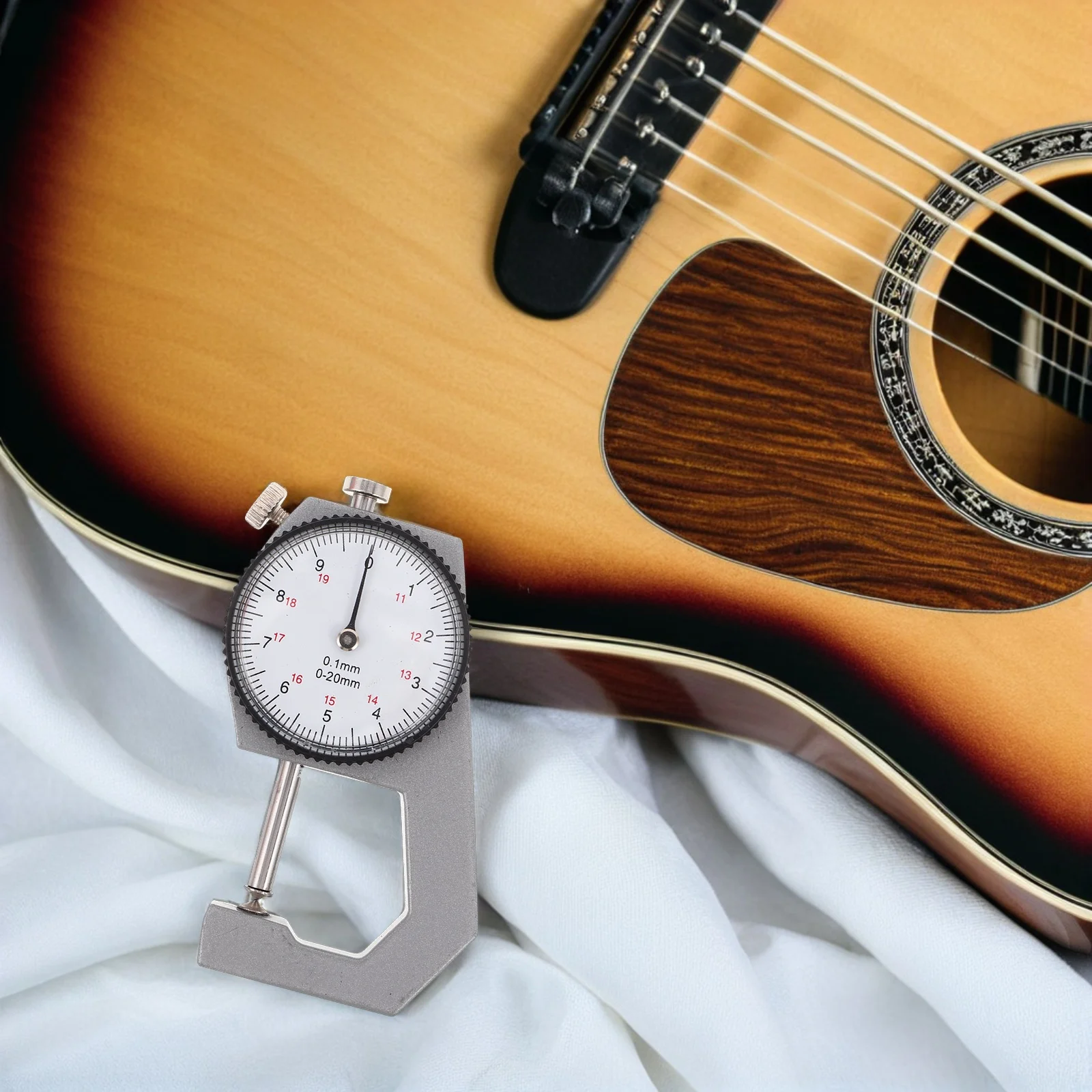 

High Precision Violin Thickness Measuring Tool Micrometer Gauge Guitar Making Compact Manual Metal Thickness Meter For