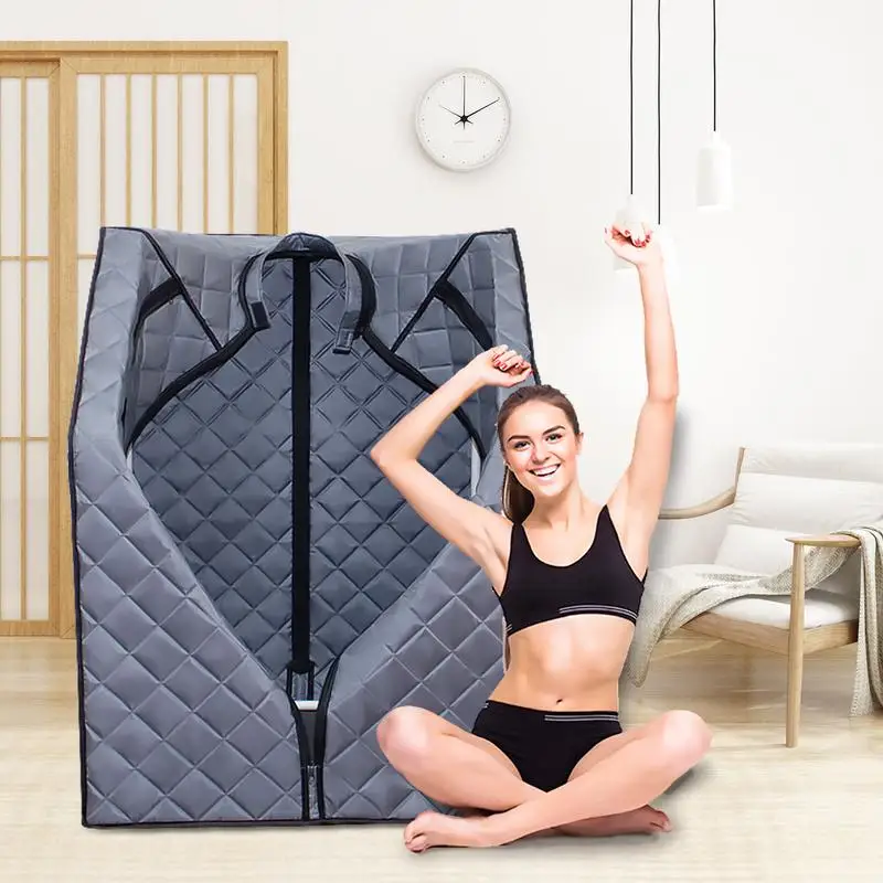 

Portable Home Steam Sauna Tent - Personal Spa with Heater, Chair & Remote for Relaxation and Wellness