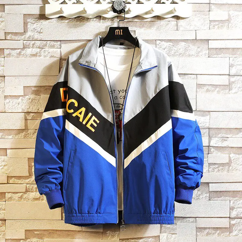 2026 Men\'s Jackets Streetwear Autumn New Trend Windbreak Coat Zipper Up Jacket Harajuku Coats Sports Black Blue Bomber Jacket