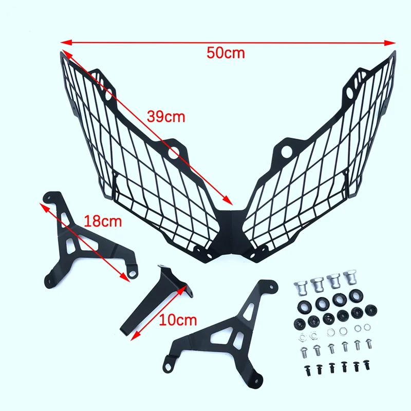 

For Kawasaki Versys 650 2015-2020 Headlight Shield Guard Protector Head Light Lamp Mesh Grille Cover Accessories