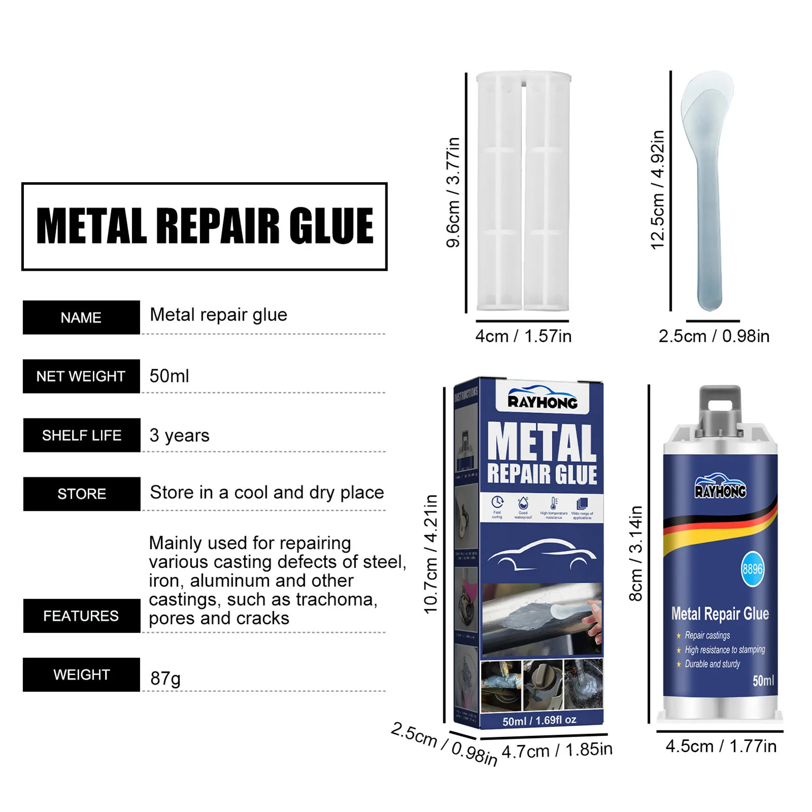 Metal Bonding Repair Paste High-Temperature Resistant Liquid Metal Welding Filler Industrial Heat-Resistant Cold Welding