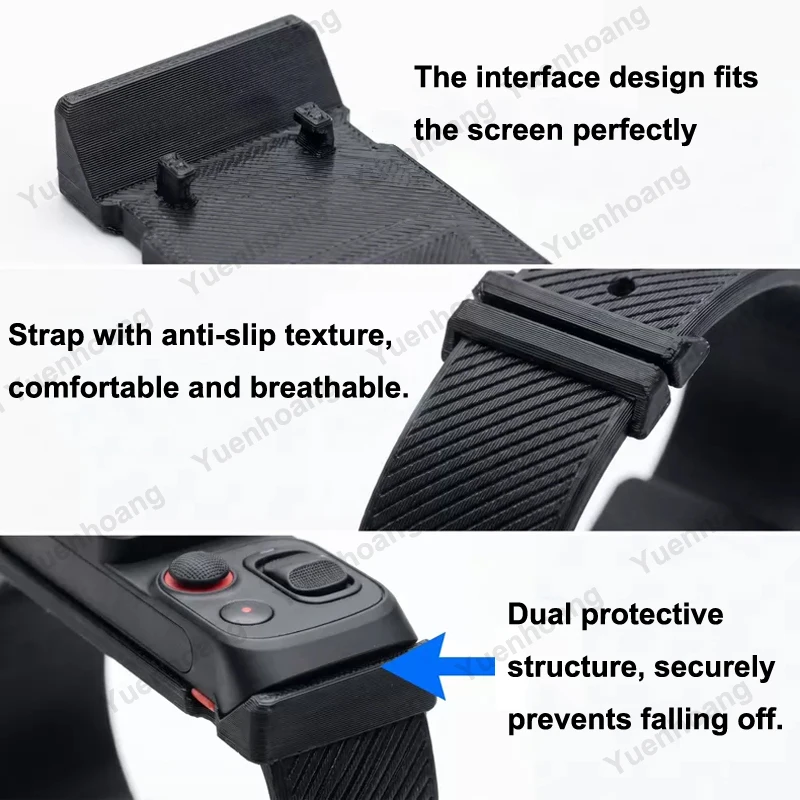 1PCS Adjustable Wrist Strap for Insta360 Luna Ultra Screen Controller Camera Monitoring Mount Quick-Release Buckle Fixing Base - view 3
