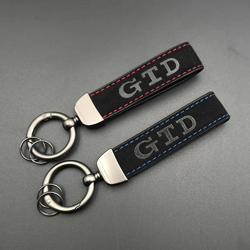 

2024, замшевый кожаный брелок GTD для мужчин и женщин, роскошный автомобильный брелок для Volkswagen VW Polo Golf 6 7 8 MK6 MK7 GTD, аксессуары для ключей