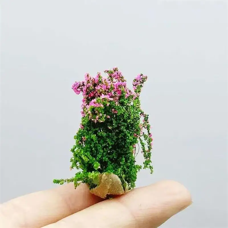 8 個 DIY マニュアルミニチュアシミュレーションモデル低木花クラスター植物花緑化シーン軍事フィールド素材花