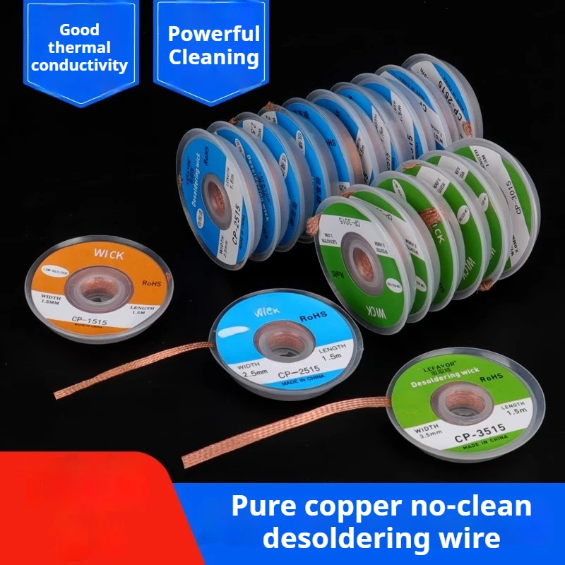 Alambre de succión de estaño, cinta para eliminar escoria de estaño, eliminación de almohadillas de estaño, extracción de herramientas, alambre de succión de estaño, cinta de succión de estaño