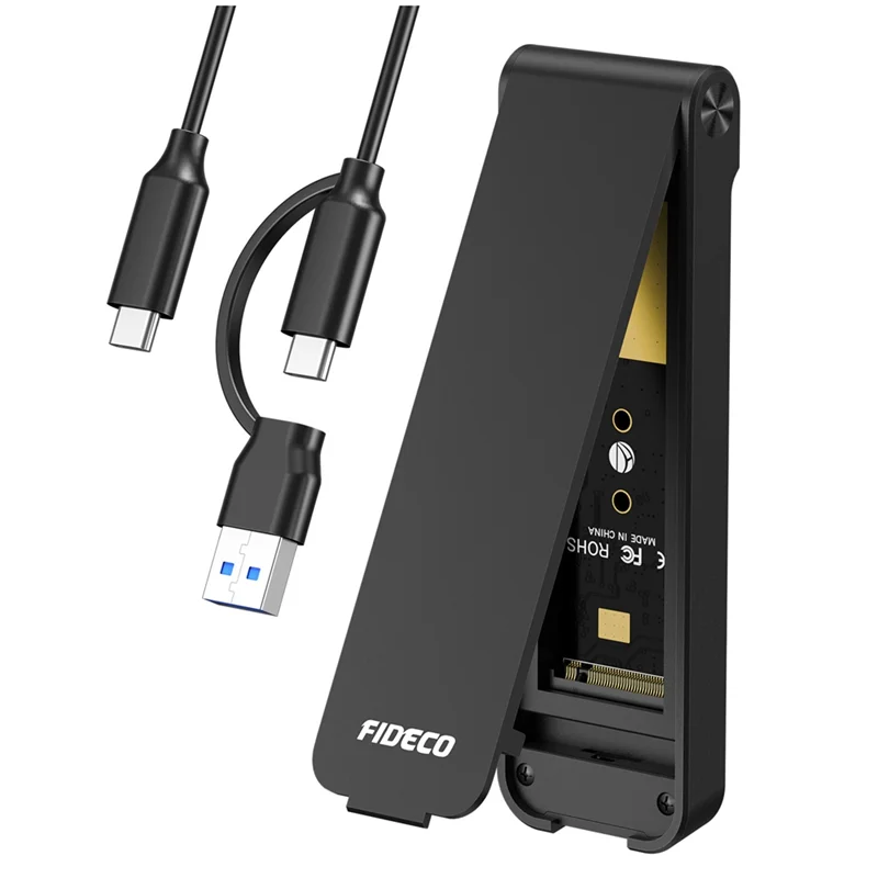 

ULBS FIDECO Складной M.2 Nvme SSD Case USB 3.2 Gen 2 10 Гбит/с SSD Case M & M+B Key Nvme SSD Case Поддержка UASP и Trim