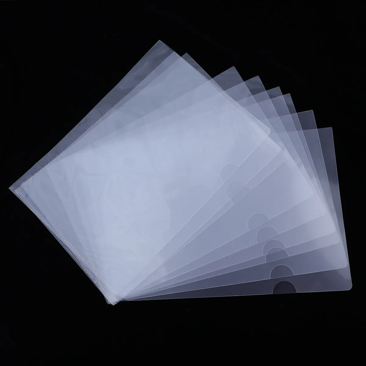 

12Pcs Clear Document Folder Heavy Duty Transparent File Folder for A4 Papers Waterproof Wear Resistant Home Study Use