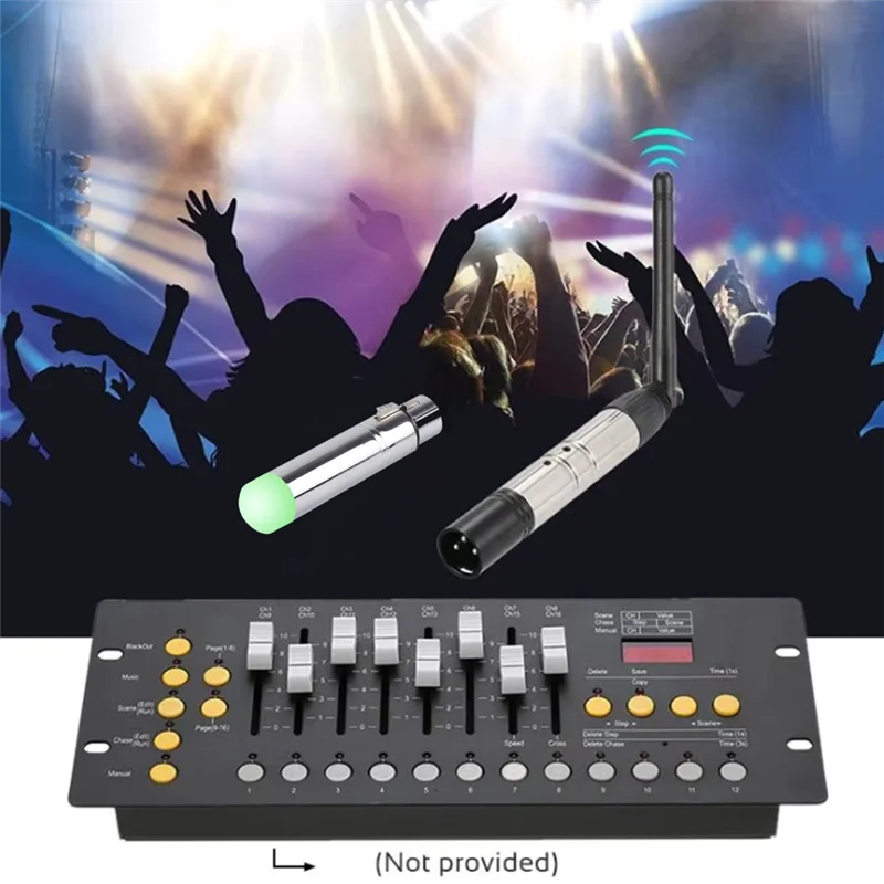 

Комплект приемника RTSHE-DMX512, портативный беспроводной 2,4G для вечеринки, DJ Show Club, КТВ, сценический светильник, вилка стандарта США