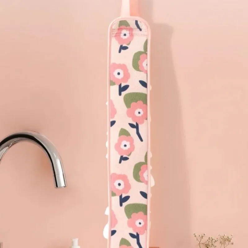 Household Non-shrink Bath Towel Fine Sand Double-sided Back Rubbing Towel Dual-purpose Body Rubbing Printed Lovely Pink Girls