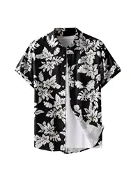 Fashion 3d Printed Summer Hawaiian Shirt Men Women Clothing Loose Beach Short Sleeve  Blouse Men's Vocation Lapel Camisa boy