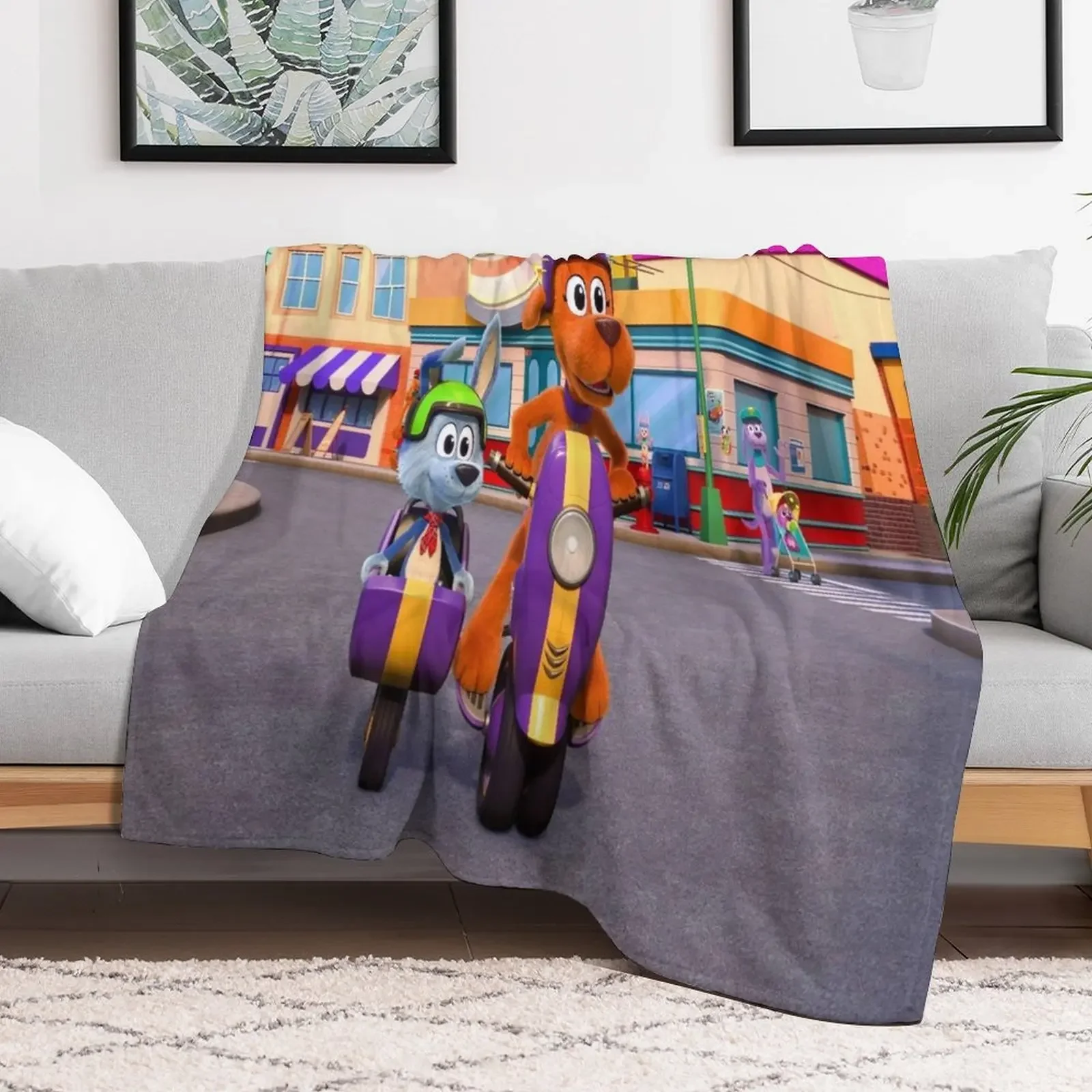 go dog go gift for fans go dog characters Throw Blanket Fluffy Cozy Throw Blanket for Home Decor