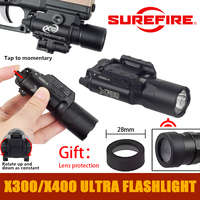 Tactical Surefire X300 Ultra X400U LED Scout Light For Pistol Glock 17 19 Fit 20mm Rail Airsoft Hanging Hunting Flashlight