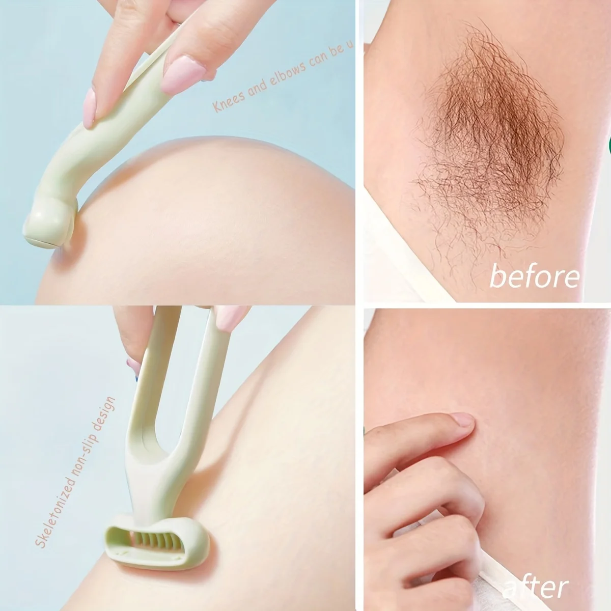 One Women's Manual Hair Trimmer Designed for Smooth and Sensitive Skin Super Smooth Portable and Reusable for Both Men and Women