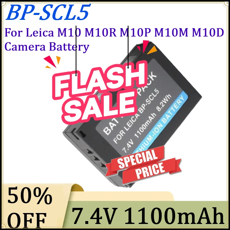 

For Leica M10 M10R M10P M10M M10D Camera Battery BPSCL5 New 1100mAh 7.4V BP-SCL5 High-Quality Replacement Battery