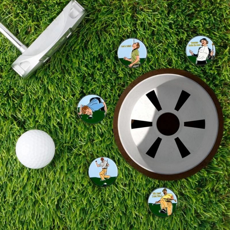 Kim Loại 1Inch Golf Bút Đánh Dấu Mũ Kẹp, Bóng Golf Bút Đánh Golf Quà Tặng Các Loại Hoa Văn Mũ Sắt Kẹp Bộ Dụng Cụ Với Golf Bút