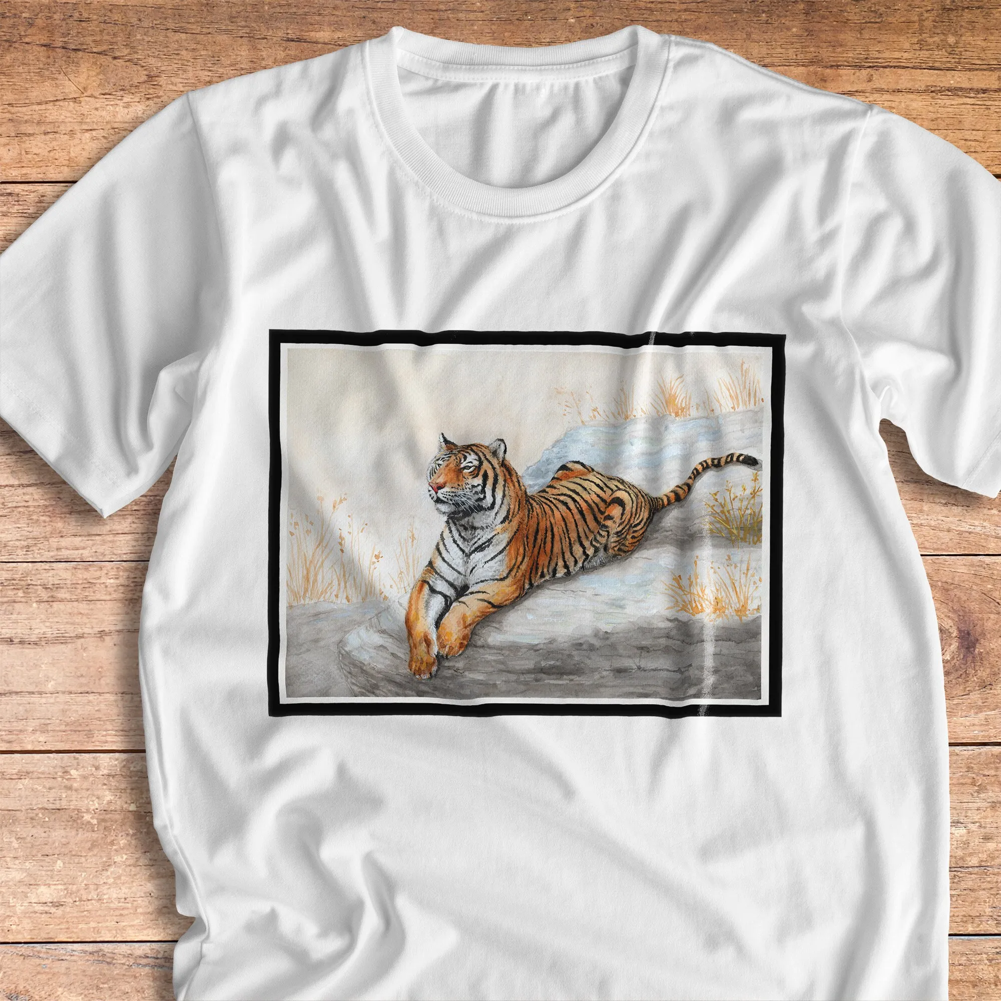 Tiger T-shirt Wildcat Tshirt Gift Painting Art Asia