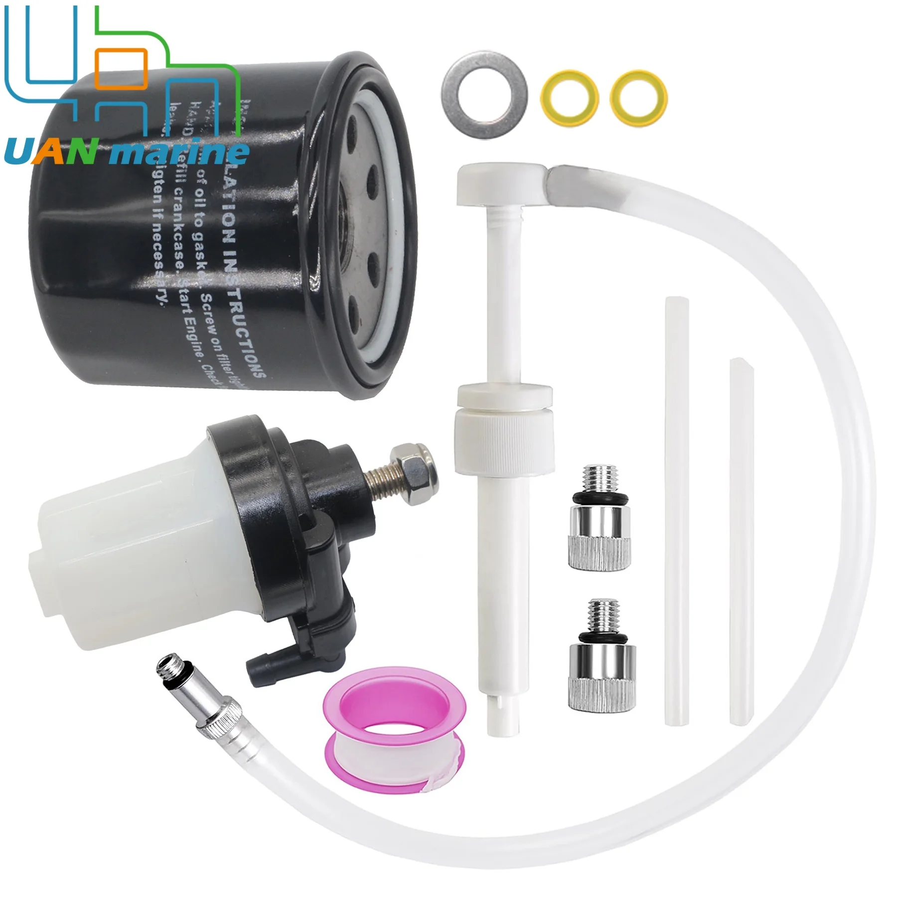 Oil Filter Fuel Filter W/gasket Compatible with Tohatsu MFS 25 30 40 50 Outboard Motor Change Service Kit 3BJ076150M 346-02230-0