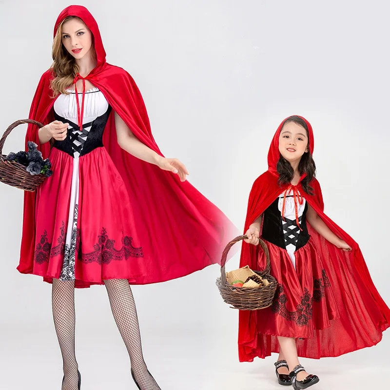 زي ليتل ريد رايدنج هود للعروض، ملابس فنية للعروض، زي موحد للعائلة، أزياء تنكرية، ملابس هالوين للنساء #4