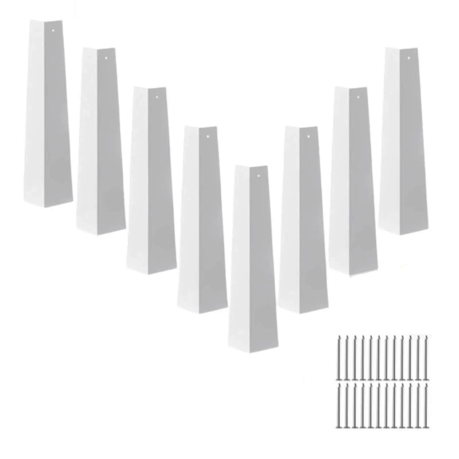 Aluminum Wall Corner Protector for Siding Trim Exterior Corner Cover with Nails White 8 Piece Set Home Repair