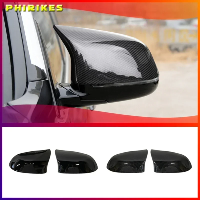 

Rearview Mirror Cover Cap Carbon Fiber Look Black for BMW F25 X3 F26 X4 F15 X5 F16 X6 2014-2018