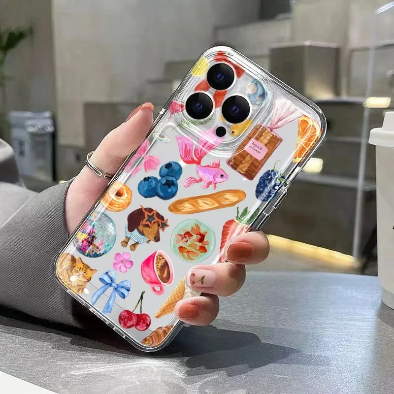 Cute Doodle Collage Case For Samsung A06 A04E A05S A04 A55 A54 A35 A14 A15 A15 A34 A24 A23 A21S A56 M55 M54 M23 M53 M33 Case