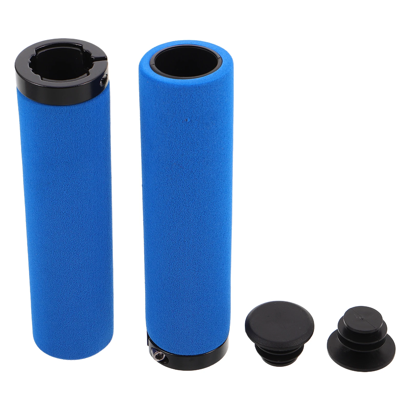 

2pcs Mountain Bike Handlebar Sponge Non-Slip Bike Handle Grips Vibration Absorption Secure Locking Design For Scooters Cycling