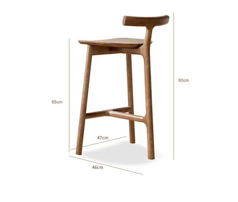 Europe Solid Wood Bar Chairs Nordic Designer Leisure High Stools Bar Chair Modern Minimalist Household Sillas Bar Furniture