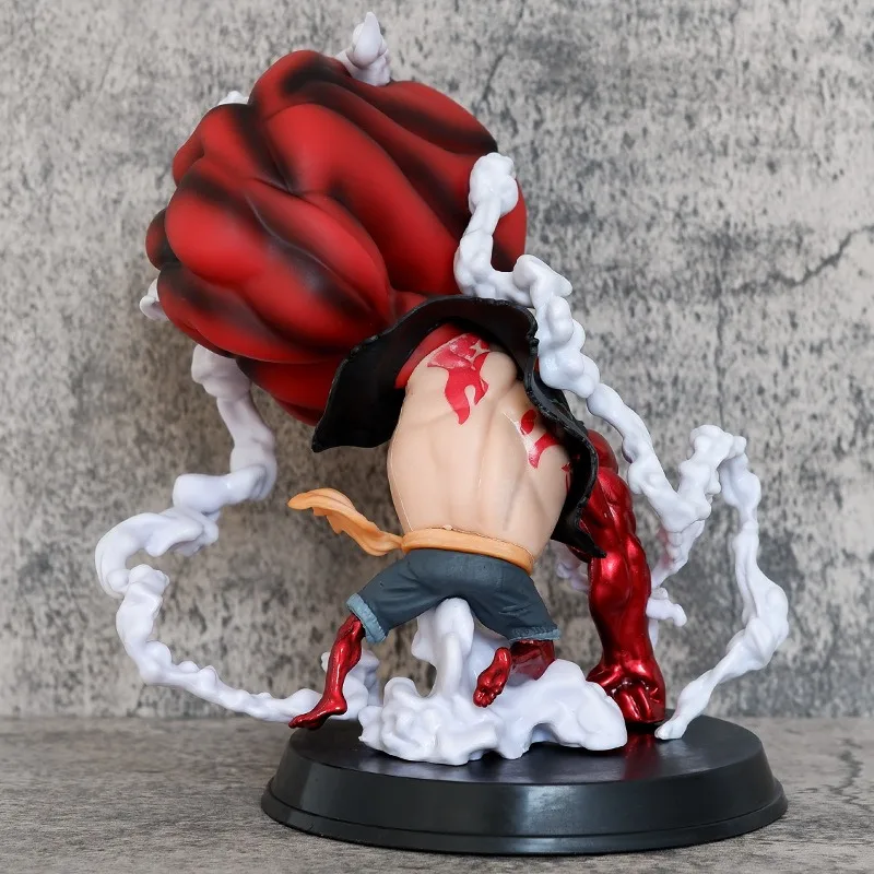 Luffy Gear 4 Figura Anime, Gear 4 Coleção Estátua, Decoração Desktop, Action Figures Brinquedos, Pingente Modelo, Meninos Presentes de Aniversário