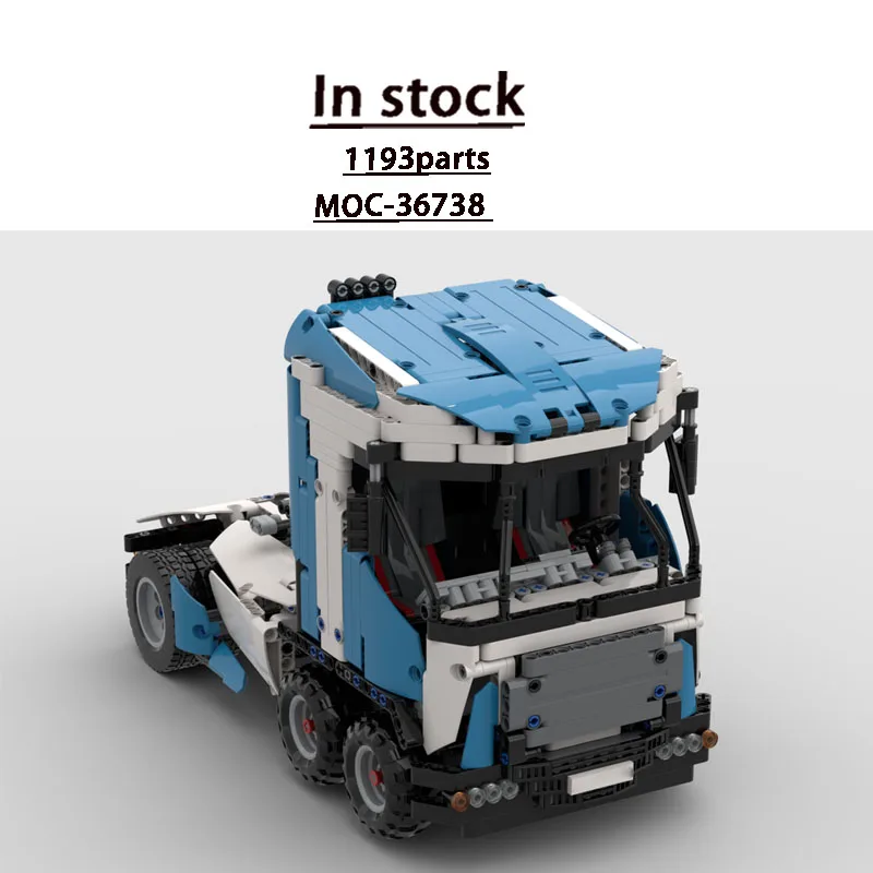 

MOC-36738 Classic New Semi-Trailer Truck Building Block Model 1193 Parts MOC Creative Boys Children's Birthday Toy Gift
